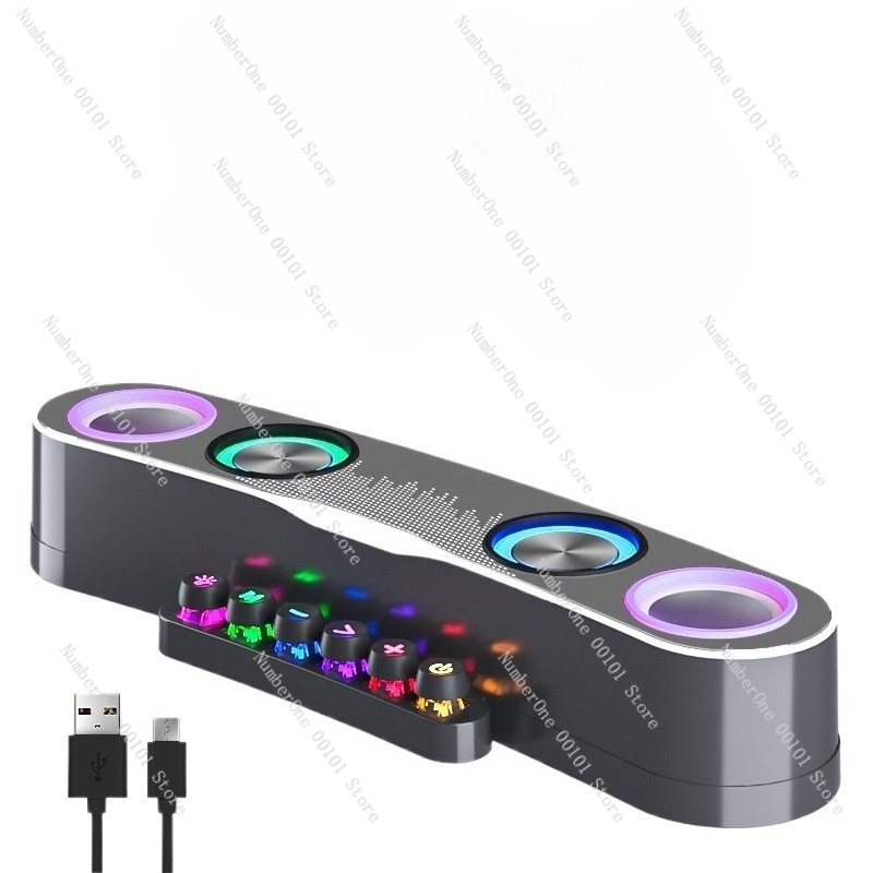 Esports Gaming Laptop - E-sports computeraudiomicrofoon, hoogwaardige sfeerverlichting, desktop-gaming Bluetooth-luidspreker